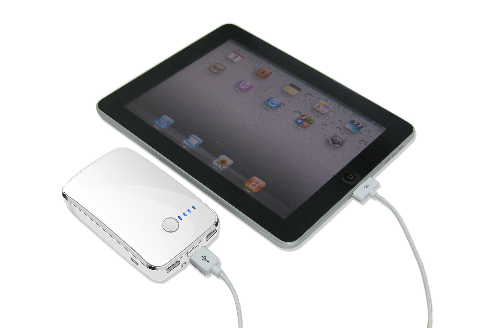 Weiß tragbare Akku Power-Packs mit USB-Anschlüsse für Ipod, Ipad, Handy