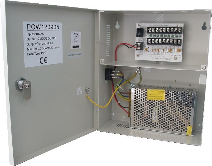12VDC 5A 100-240VAC 50-60Hz cctv-Kamerastromversorgung für geschaltet