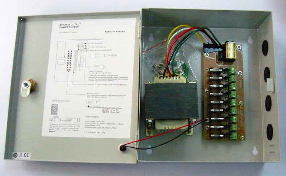 cctv-Stromversorgung cctv-Kameraschalterstromversorgung Sicherung 12V 10A 9CH 120W ptc
