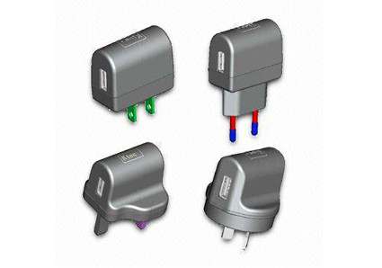 EU / US / UK / AU Metall-Plug-in 5v 1A Universal USB Power Adapter (OCP / OVP Schutz)