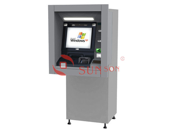 Finanzwand-Berg-Selbstservice-Bankwesen-Kiosk ATM-Maschine durch Wand