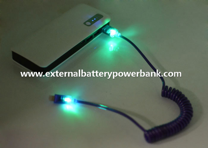 Buntes glänzendes LED-Frühling USB-Datenübertragungs-Kabel für androide Telefone