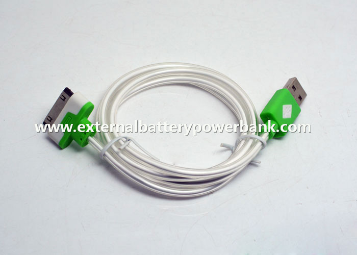 100cm USB Datenübertragungs-glänzendes Kabel mit grünem Licht für iPhone4/4S/iPad1/iPad2