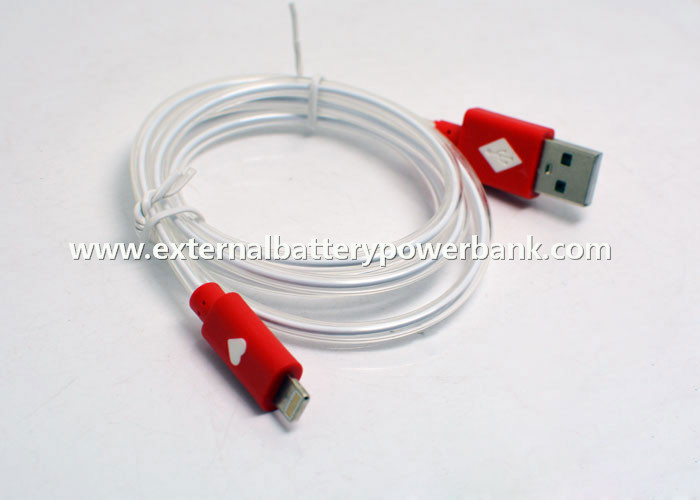 8Pin, die USB-Datenübertragung erleichtern, verkabeln mit rotem LED-Licht für iPhone5/5s/6/6Plus
