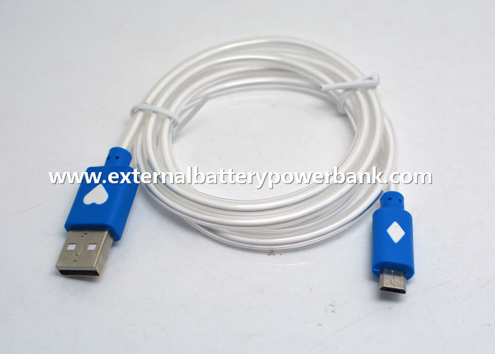 1M Mikro USB-Datenübertragungs-Kabel mit Blaulicht für Samsungs-Android-Telefone