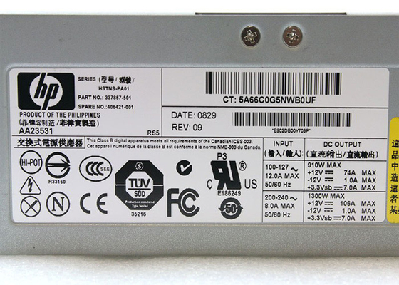 Compaq 337867-001 Server-Stromversorgung 1300W HP mit aktivem Fan