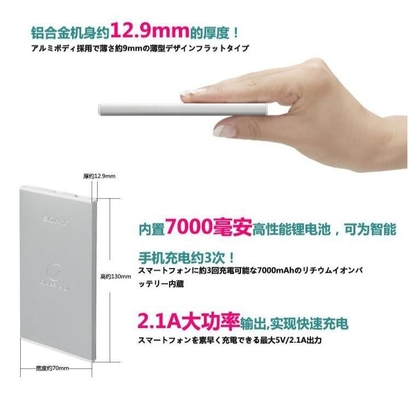 Schwarze bewegliche tragbare Bank des Weiß-5V der Energie-Stromversorgung/7000MAH