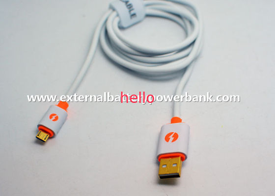 Rundes weißes Daten-Kabel des Mikro-USB2.0 für Android-Telefone Samsung HTC/Blackberry