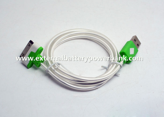 100cm USB Datenübertragungs-glänzendes Kabel mit grünem Licht für iPhone4/4S/iPad1/iPad2