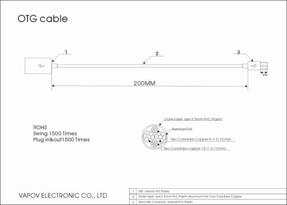 Mikrousb-Handy und Tablette kreatives USB verkabeln, OTG USB zum USB-Datenübertragungs-Kabel