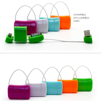 Fördernde Datenübertragungs-Kabel Smartphone Versammlung 8pin Mikro-USB mit netter Taschen-Art