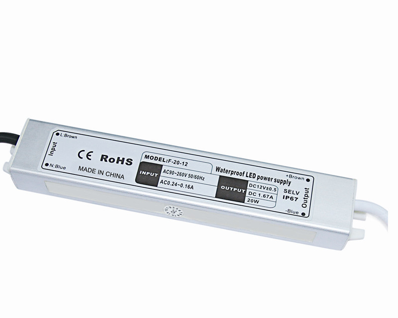 Wechselstrom 110-264V 20W DC-12/24V imprägniern LED-Fahrer für LCD-Anzeige